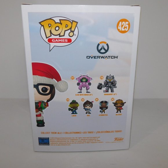 Funko Pop Games Overwatch MEI Santa Christmas 435 EB Exclusive NEW - Picture 5 of 5